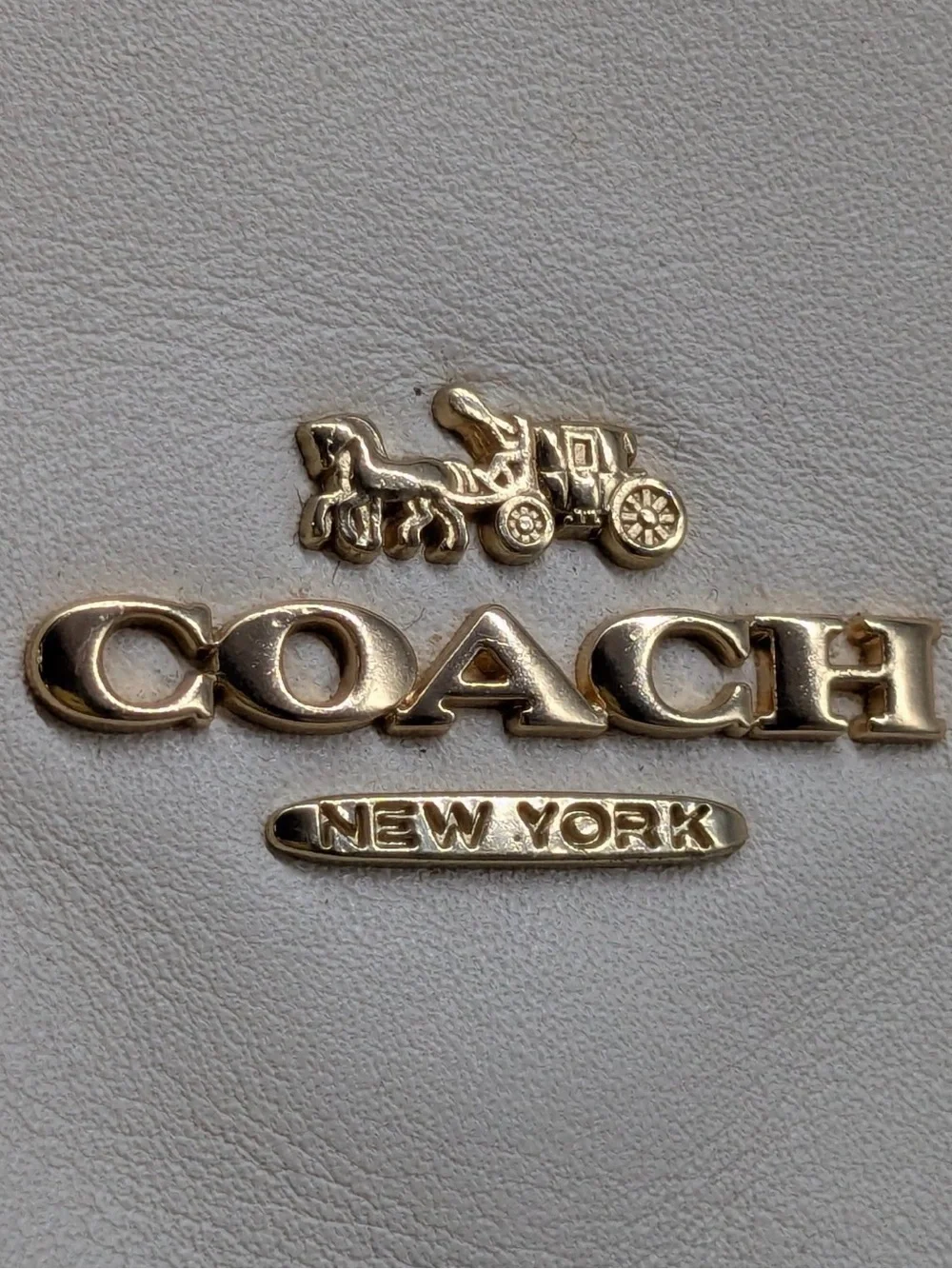 Auth COACH Signature Jacquard Khaki/Cream Canvas & Leather ELLE Backpack F73313